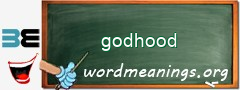 WordMeaning blackboard for godhood